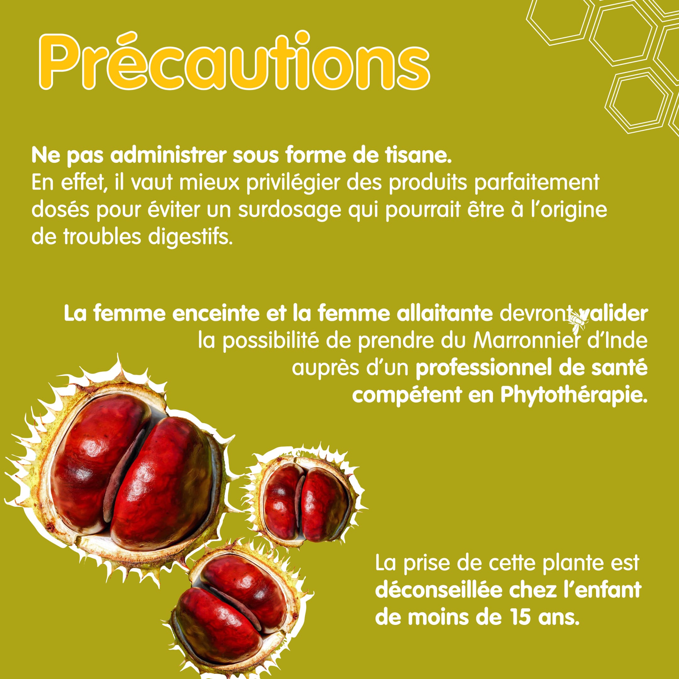 les précautions du marronnier en phytothérapie