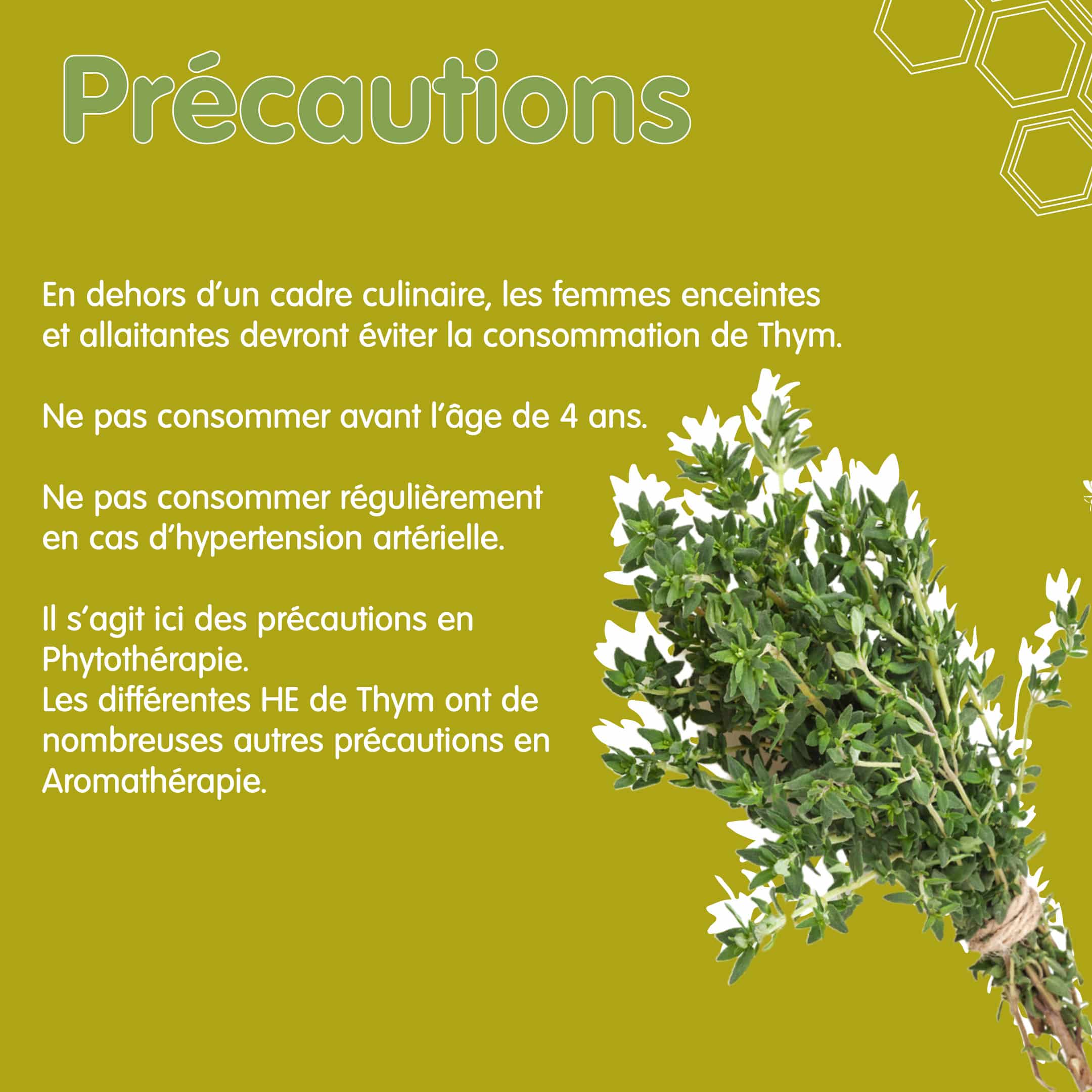 Précautions thym