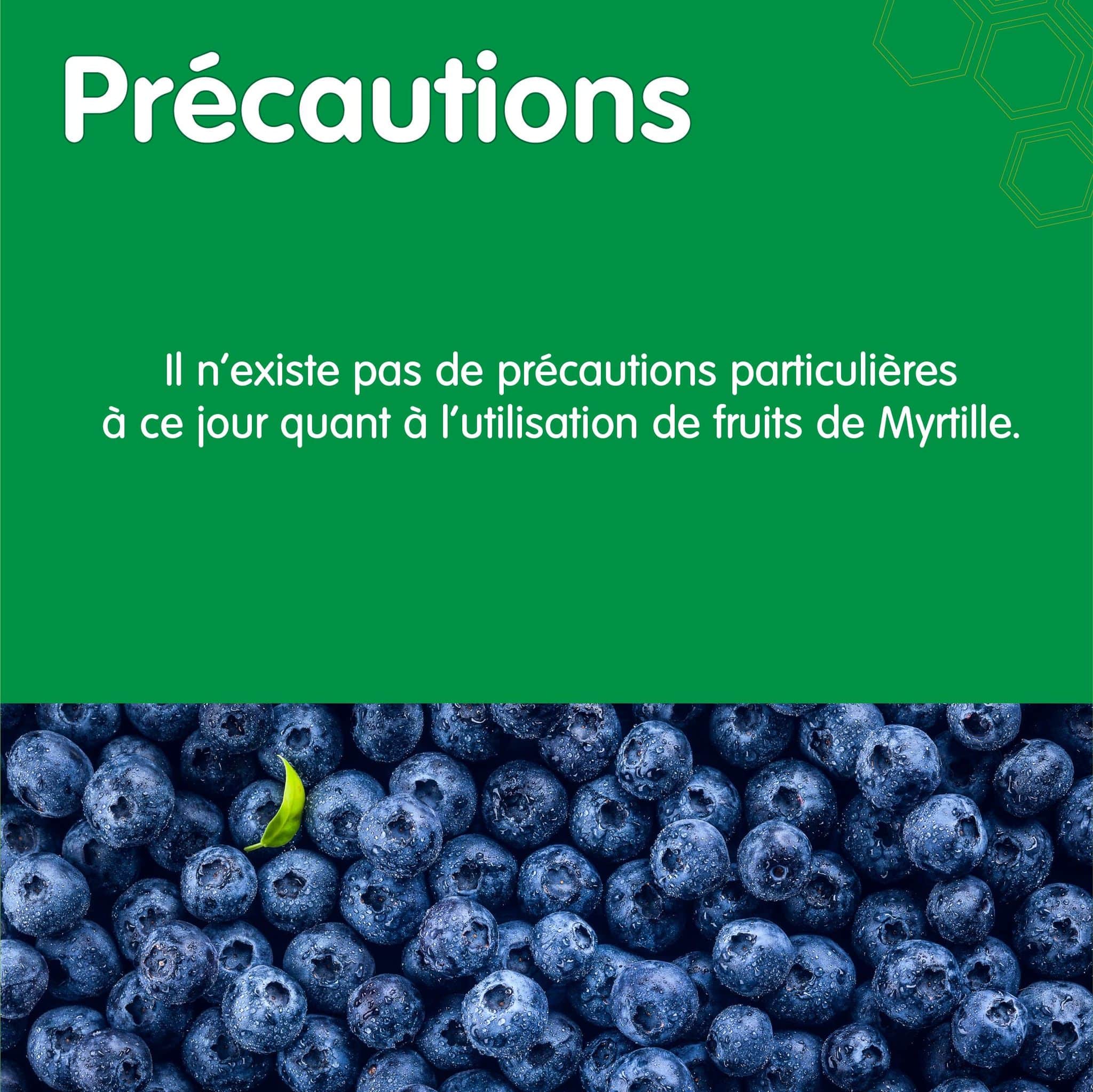 Précautions de la myrtille