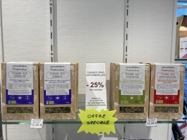 Offre sur les tisanes Anton&Willem