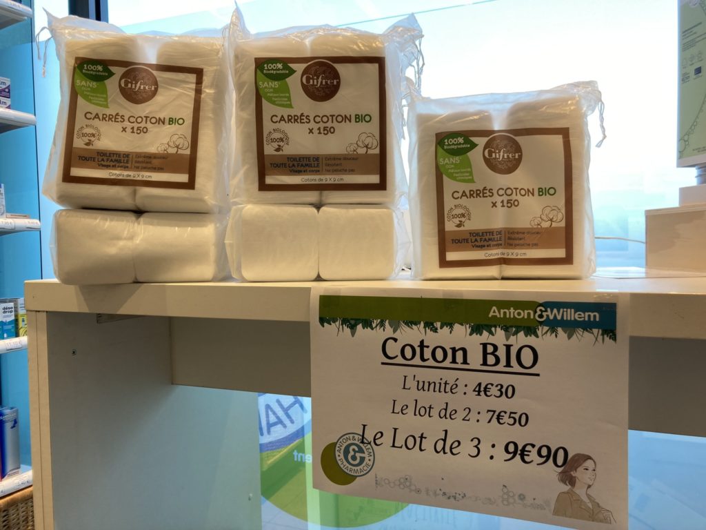 Carrés de coton Bio