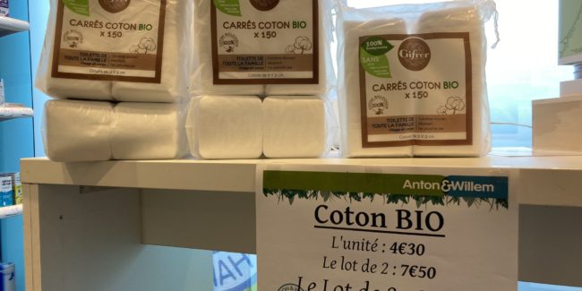 Carrés de coton Bio